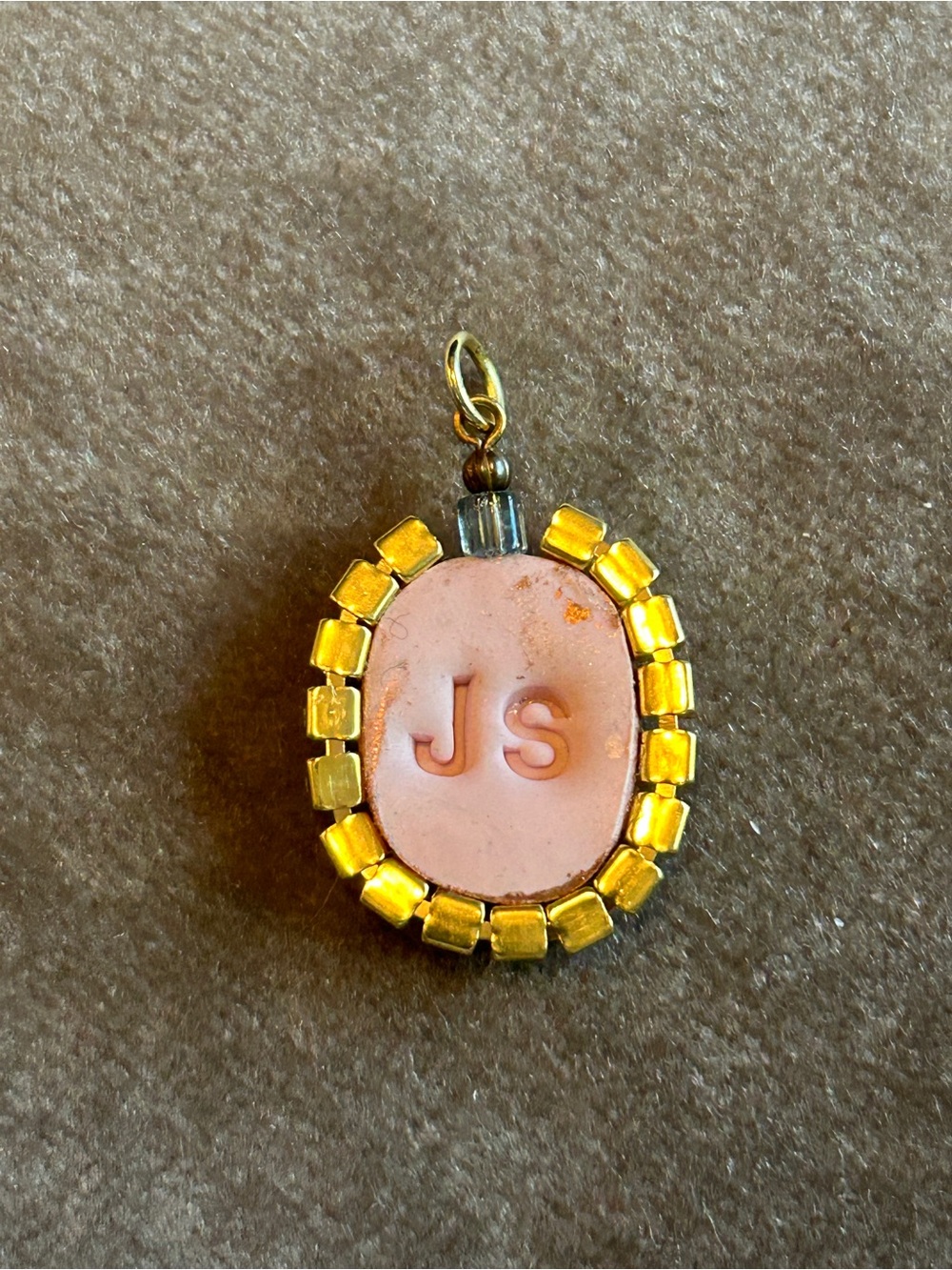 Gold and White Mini Lover’s Eye Portrait Pendant Necklace Charm - Picture 3 of 4